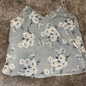 Blue Floral Tank Top XXL